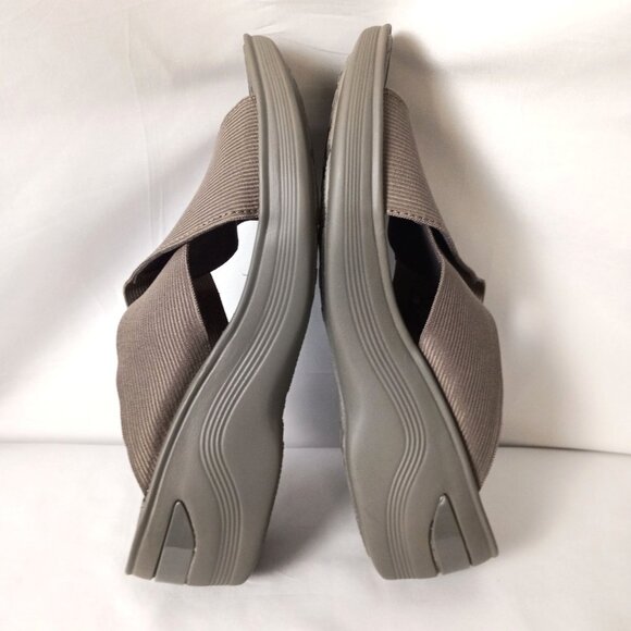 Bzees Lifestride Desire Wedge Sandal Morel Stretch Fabric 8 Slip On NWOB - Picture 5 of 10